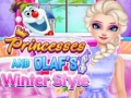 游戏Princesses And Olaf's Winter Style