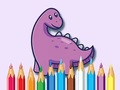 游戏Coloring Book: Dinosaur With Flowers