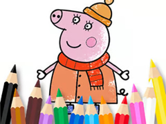 游戏Coloring Book: Mommy Pig Winter