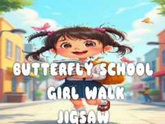 游戏Butterfly School Girl Walk Jigsaw