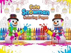 游戏Cute Snowman Coloring Pages